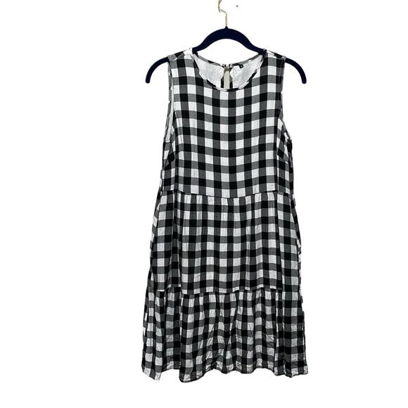 Unbranded Gingham Dress SIZE SMALL Gingham Check Sleeveless Mini Prairie Style - Picture 1 of 7
